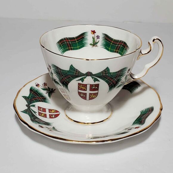 Royal Adderley Teacup and Saucer Newfoundland Tartan Vintage - Picture 2 of 8